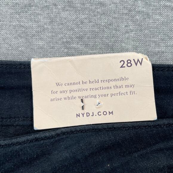 NYDJ Jeans Plus Size 28W Black Relaxed Tapered Lightweight Stretch Denim - Picture 13 of 16